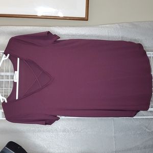 Emory Park Purple Criss Cross T Shirt Woman's Size Small NWOT!